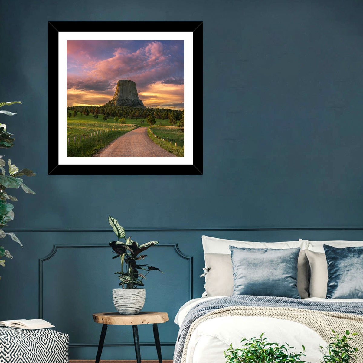 Devils Tower at Sunset Wall Art