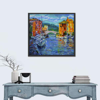 Port Grimaud Canal Scene Wall Art