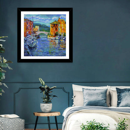 Port Grimaud Canal Scene Wall Art