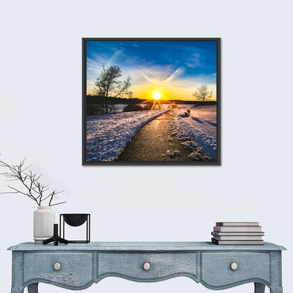 Lake Zorinsky Winter Sunrise Wall Art