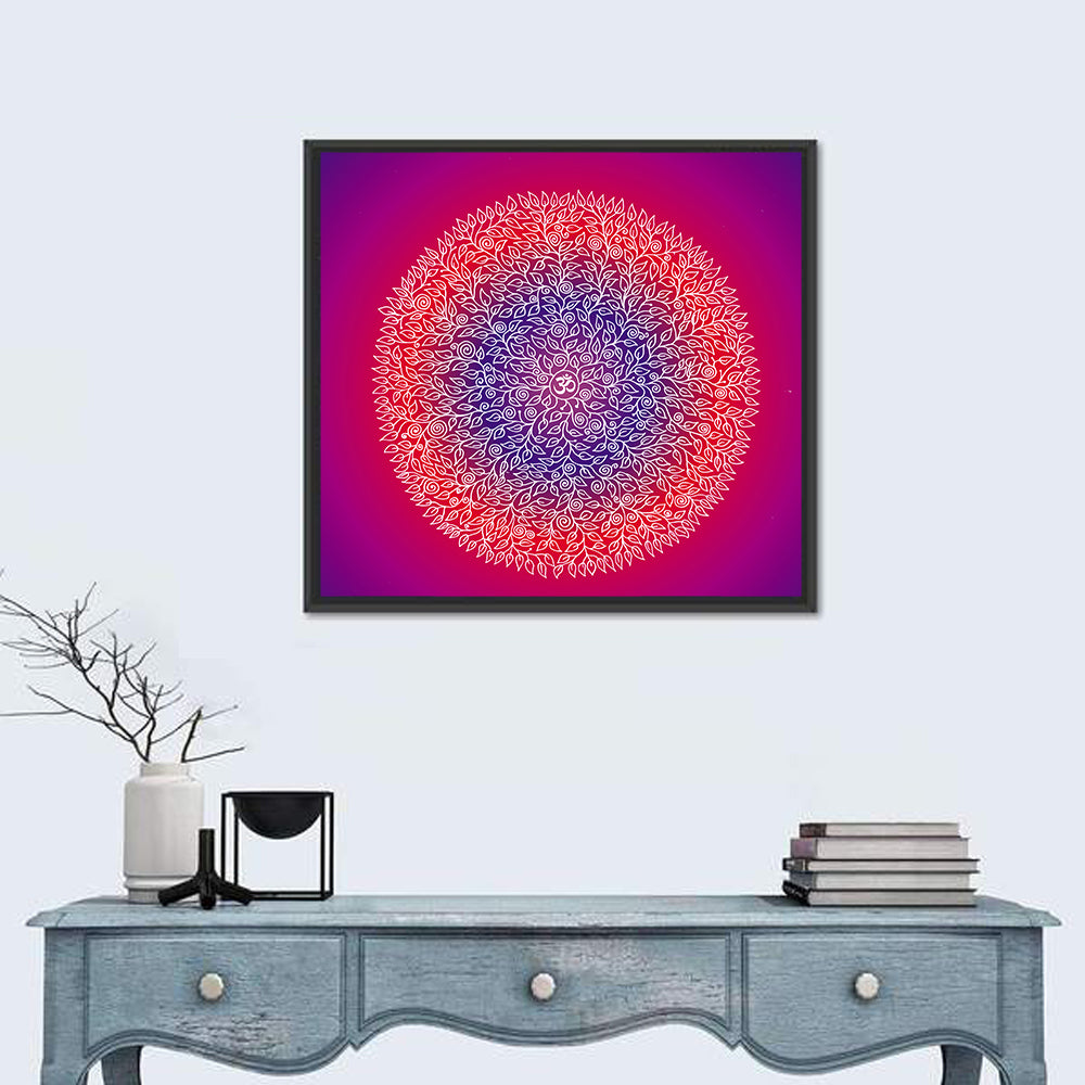 Botanical Om Mandala Wall Art