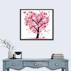 Pink Heart Tree Wall Art