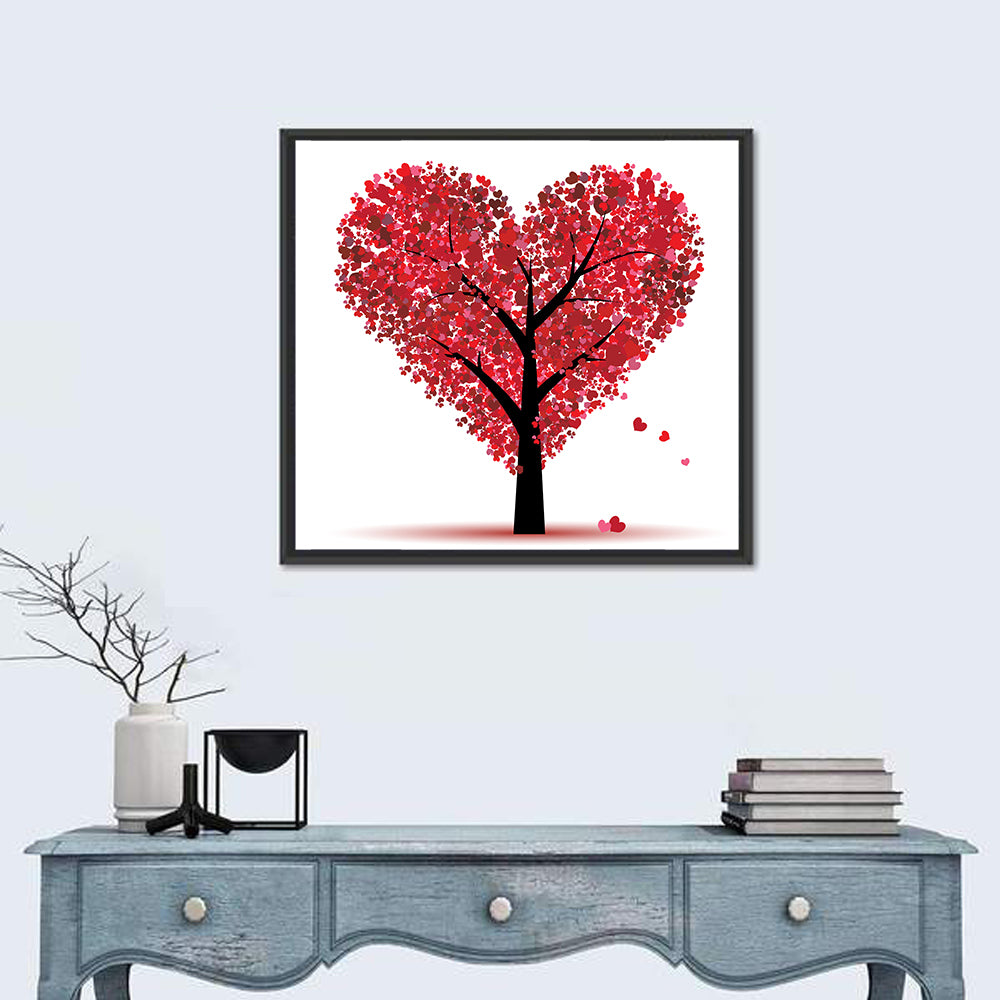 Heart-shaped Tree Illustration Wall Art
