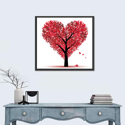 Heart-shaped Tree Illustration Wall Art