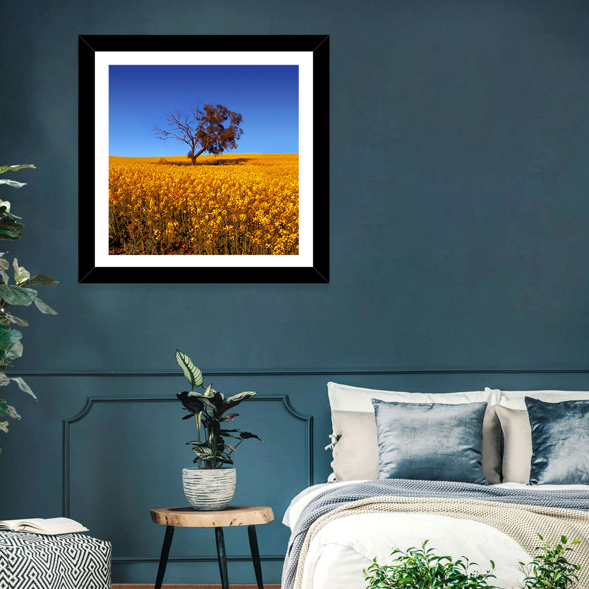 Canola Field with Lone Tree Wall Art