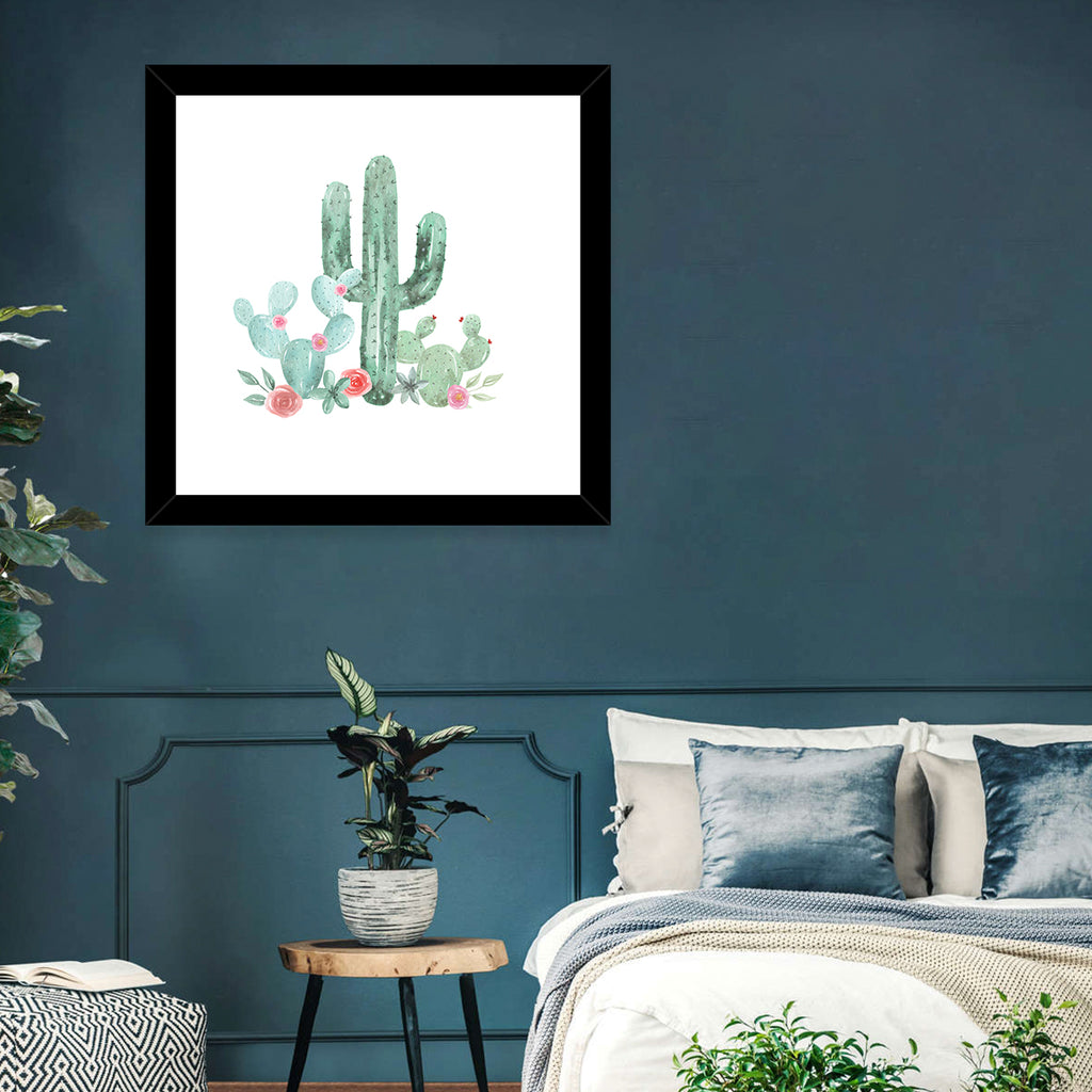 Watercolor Cactus Bouquet Wall Art