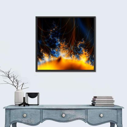 Solar Flare Fractal Flame Wall Art