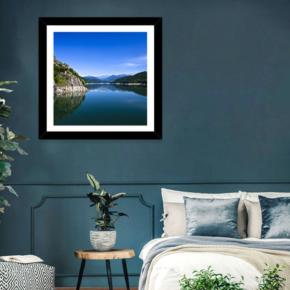 Calm Mountain Lake Reflection Wall Art