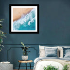 Aerial Turquoise Beach Waves Wall Art