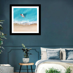 Aerial Beach & Yacht Wall Art