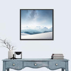 Starry Milky Way Over Snowy Peaks Wall Art