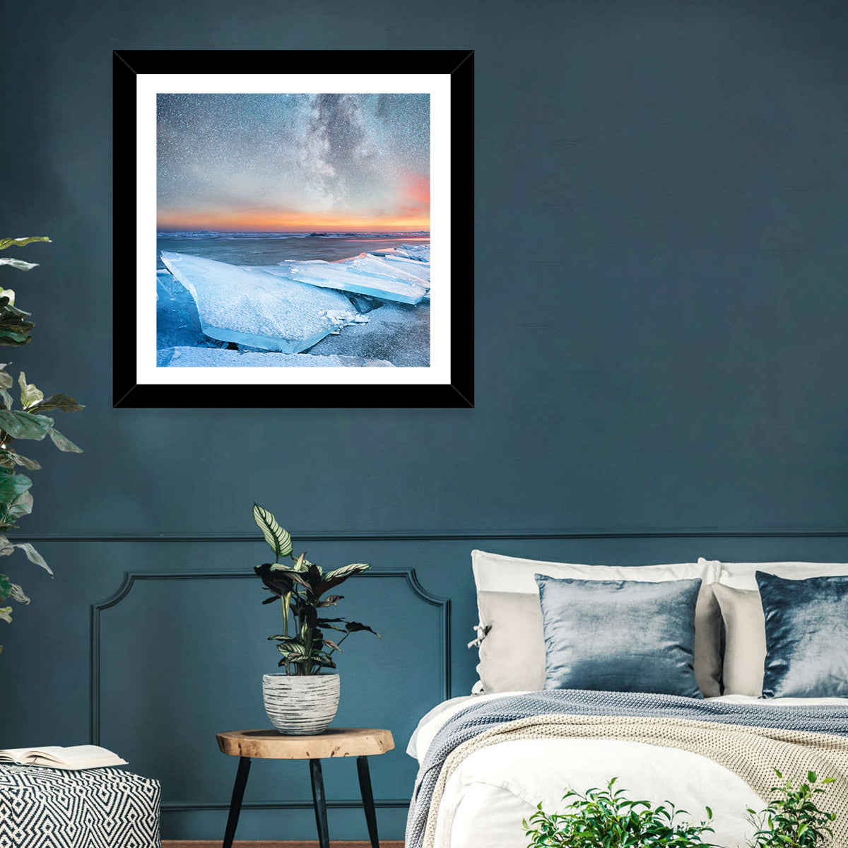 Milky Way Over Frozen Shore Wall Art