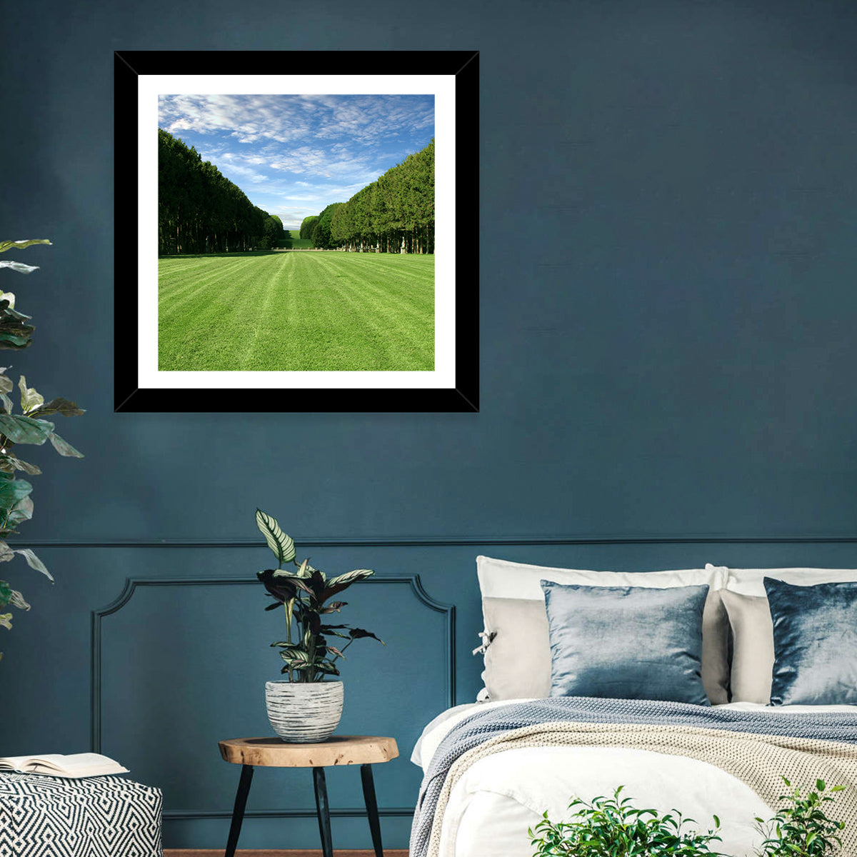 Tree-lined Manicured Lawn Wall Art