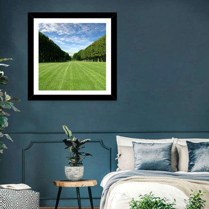 Tree-lined Manicured Lawn Wall Art