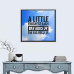 Little Progress Each Day Typography Wall Art