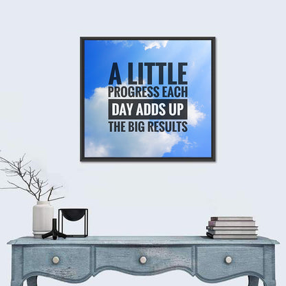 Little Progress Each Day Typography Wall Art