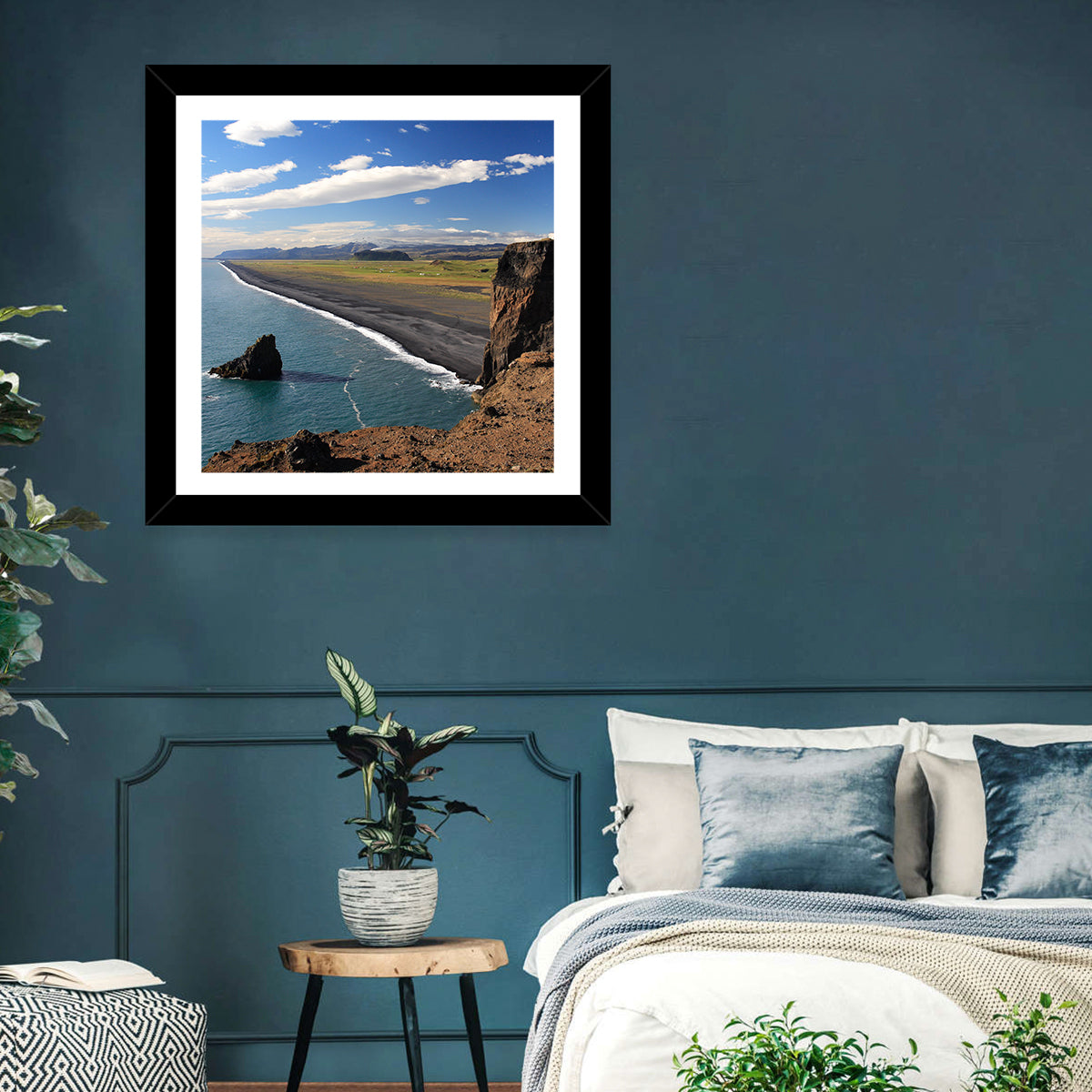 Dyrhólaey Black Sand Beach and Sea Stack Wall Art