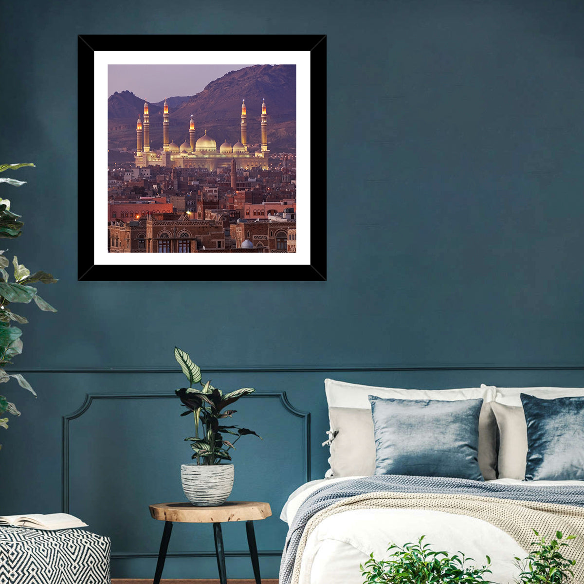 Al-saleh Mosque at Dusk Wall Art