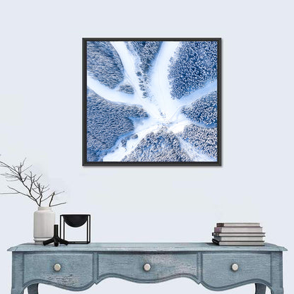 Birds-eye Ski Resort Landscape Wall Art