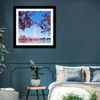 Washington Monument with Cherry Blossoms Wall Art