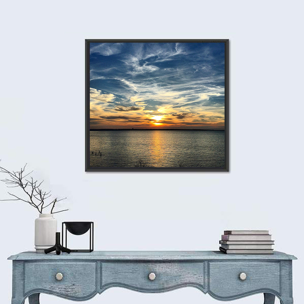 Texoma Lake Sunset Wall Art