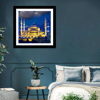 Sultanahmet Camii at Twilight Wall Art
