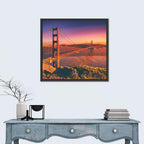 Golden Gate Bridge Sunset Wall Art