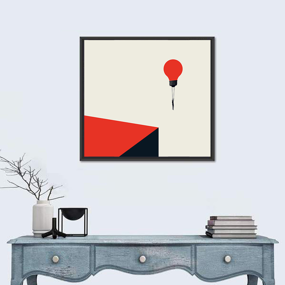Hanging from a Lightbulb Wall Art