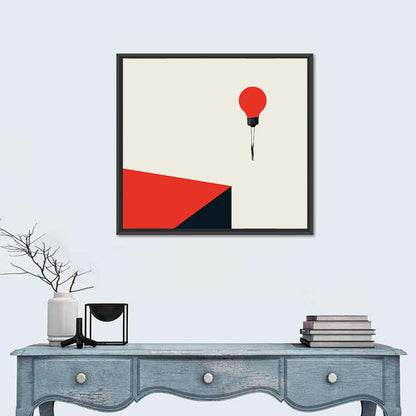 Hanging from a Lightbulb Wall Art