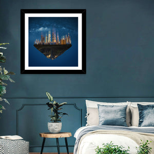 Floating City Island Wall Art