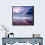 Purple Night Beach Wall Art