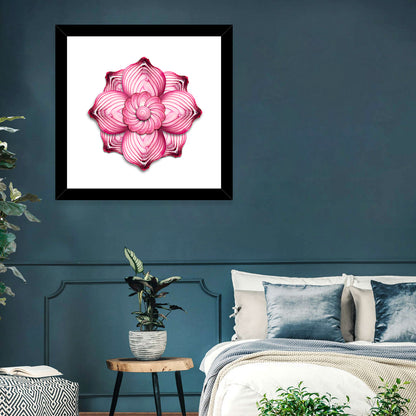 Red Onion Mandala Floral Pattern Wall Art