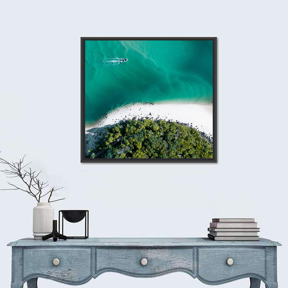 Clam Beach Aerial View Wall Art
