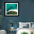 Clam Beach Aerial View Wall Art