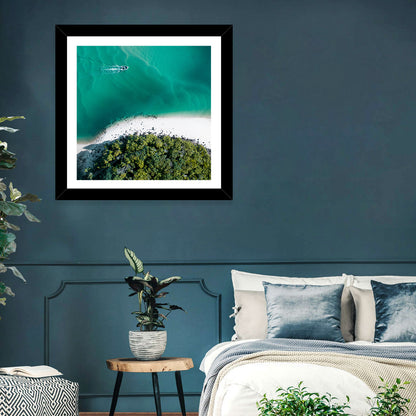 Clam Beach Aerial Wall Art