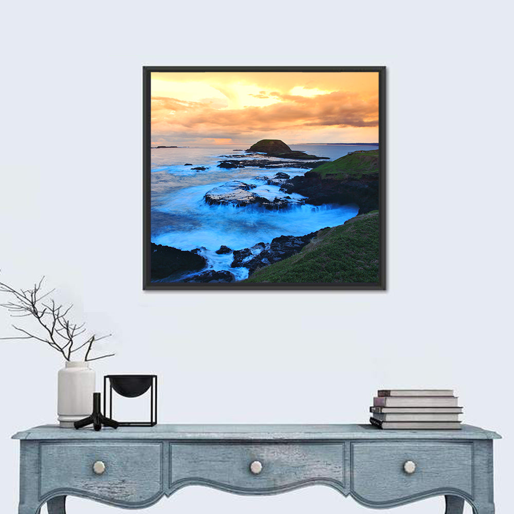 Phillip Island Cliffs at Sunset Wall Art