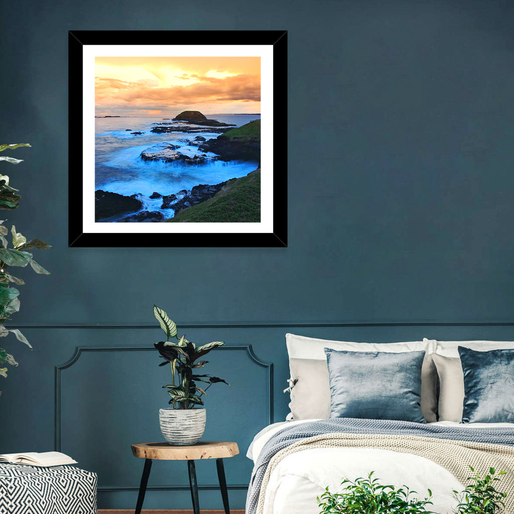 Phillip Island Cliffs at Sunset Wall Art