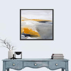 White Coastal Abstract Landscape Wall Art