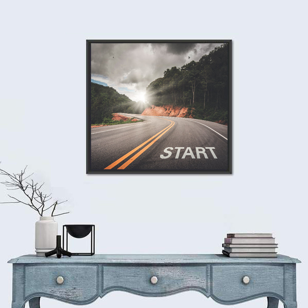 Start of a Journey, Sunrise Road Wall Art