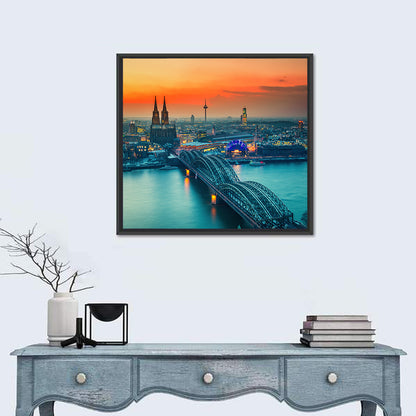 Hohenzollern Bridge at Dusk Wall Art
