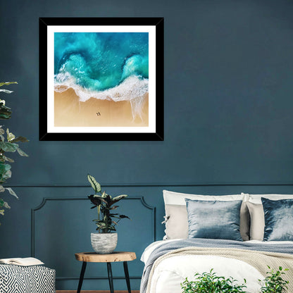 Turquoise Beach Aerial Wall Art