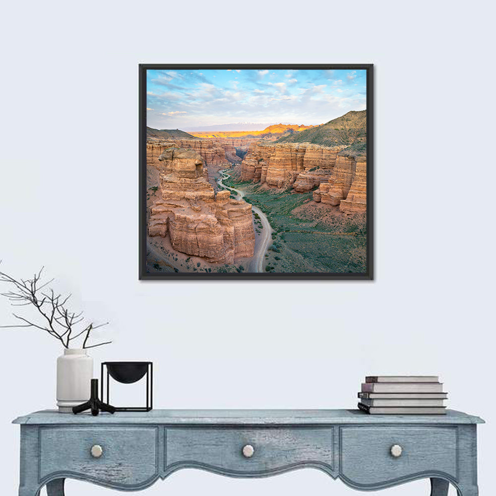 Charyn Canyon at Golden Hour Wall Art