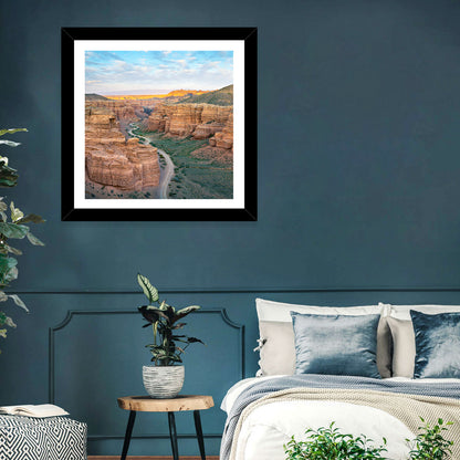 Charyn Canyon at Golden Hour Wall Art