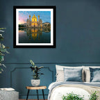 Karlskirche Golden Hour Reflection Wall Art