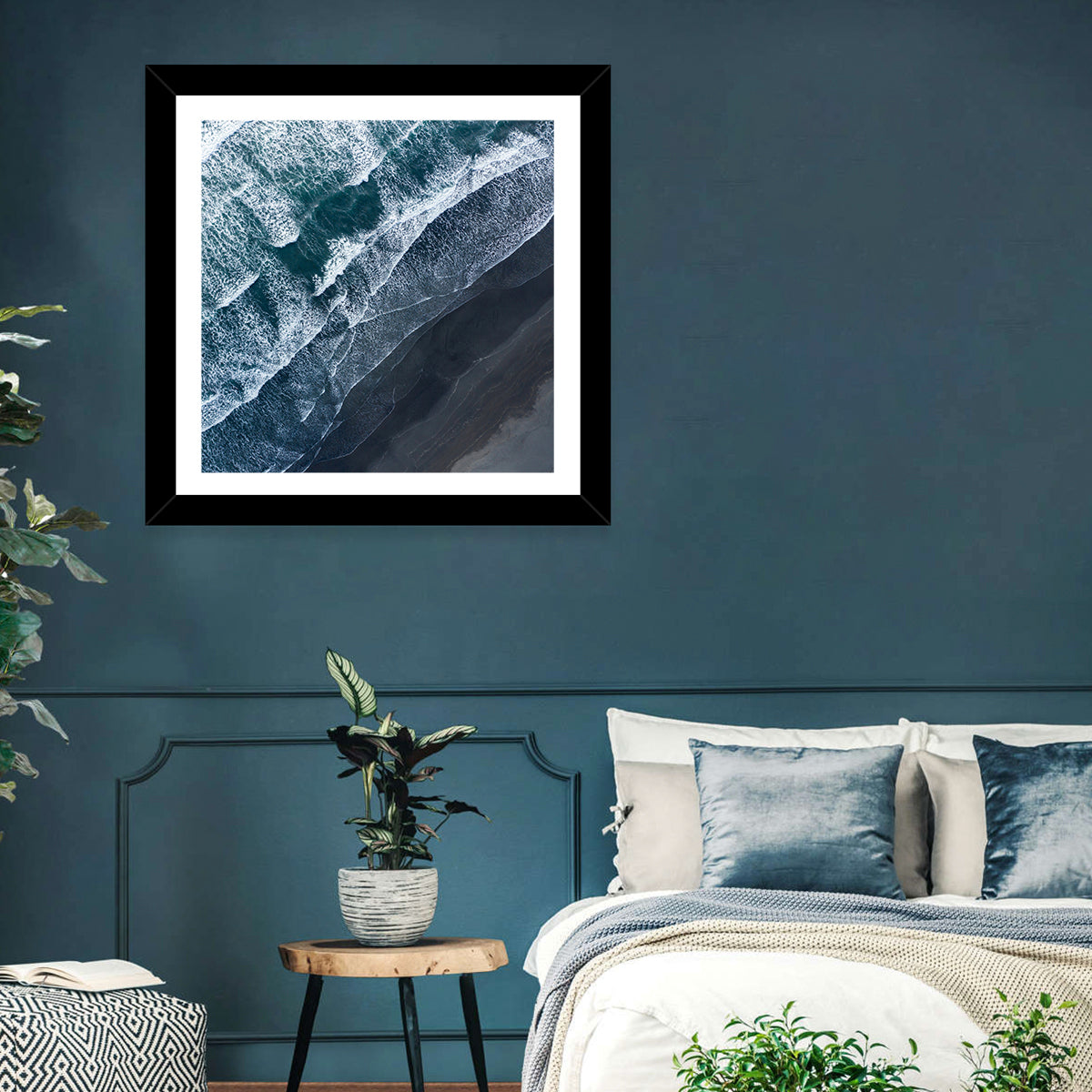 Volcanic Surf on Black Sand Wall Art