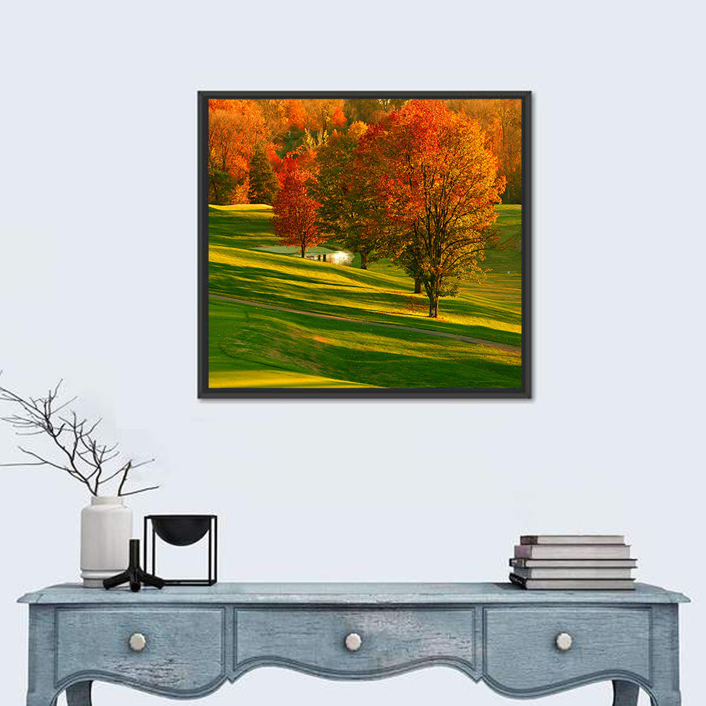 Golden Hour Golf Course Wall Art