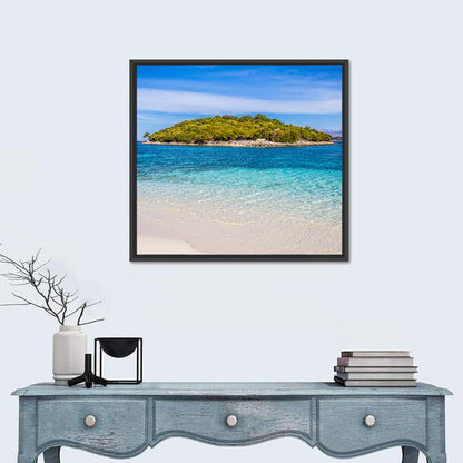 Butrint Turquoise Island Beach Wall Art