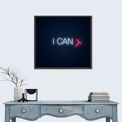 I Can Neon Sign Wall Art