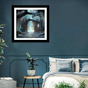 Enchanted Foggy Forest Wall Art