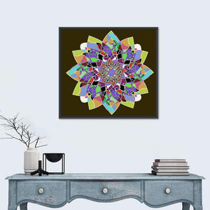 Dahlia Mandala Wall Art